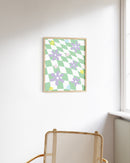 Floral checkerboard