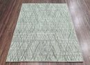 4x6 Tone on Tone Gray Hand Knotted 100% Wool Modern & Contemporary Oriental Area Rug