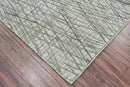 4x6 Tone on Tone Gray Hand Knotted 100% Wool Modern & Contemporary Oriental Area Rug