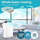 13000 BTU Portable 4-in-1 Air Conditioner with App and Voice Control-White by LJGDeals