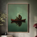 Fishing Ape in a Red Canoe