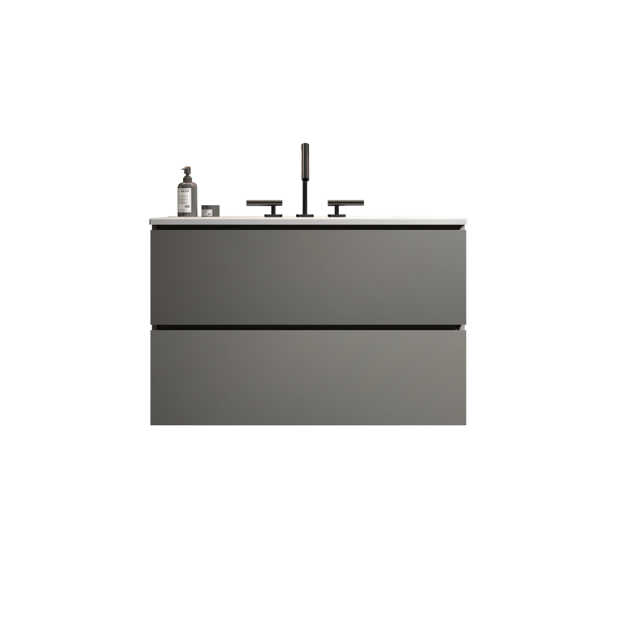 TIA 30" Wall Mount Space Grey Bathroom Vanity, photo 7 of 10