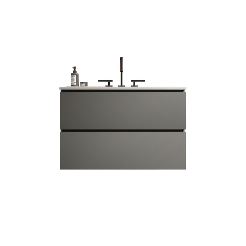 TIA 30" Wall Mount Space Grey Bathroom Vanity, photo 7 of 10