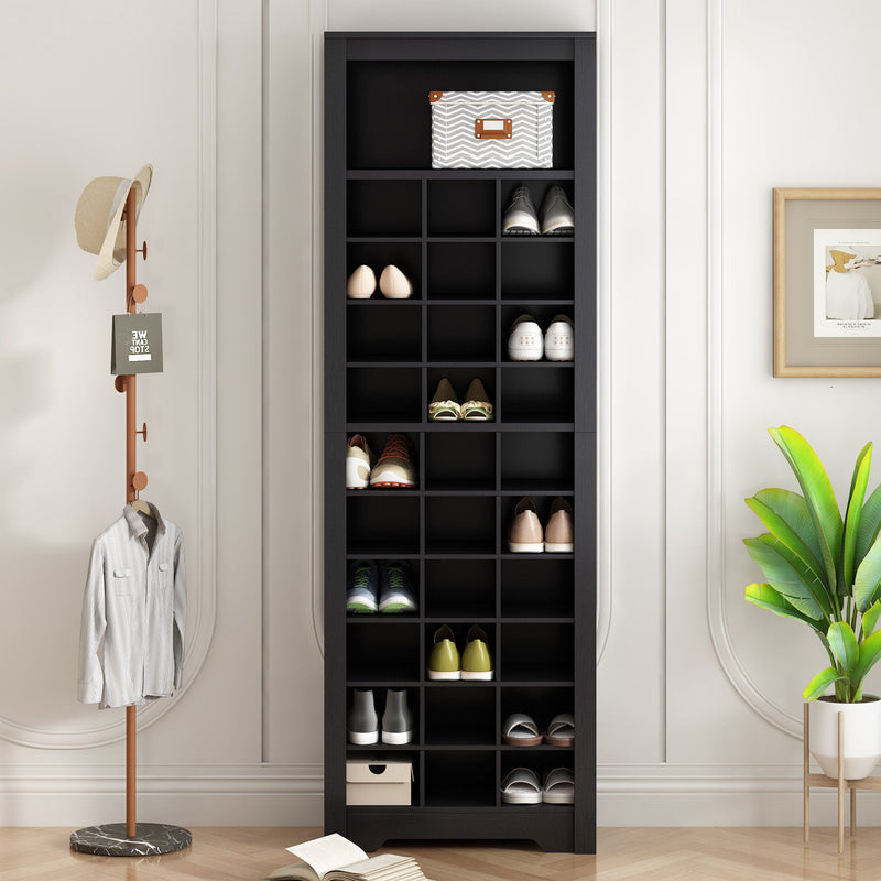 Walker Edison | Contemporary Design 30 Shoe Cubby Storage Cabinet