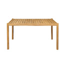 5-Piece Outdoor Acacia Wood Dining Set, 54.75" Teak Rectangular Table & 4 Dark Grey Chairs