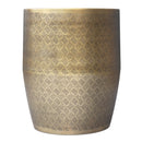 Johnsen - Cross Hatch Pattern Accent Table - Antique Gold
