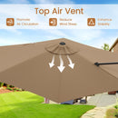 9 FT Cantilever Patio Umbrella with Vented Top and Sun-Protective Canopy