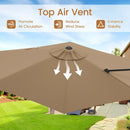 9 FT Cantilever Patio Umbrella with Vented Top and Sun-Protective Canopy by LJGDeals