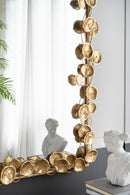 Full Length Arched Wall Mirror With en Leaf Accents Decorative Mirror For Living Room Bedroom - Gold by Unique Piece Furniture
