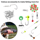188Pcs Fishing Accessory Kit Portable Fishing Set Including Jig Hooks Sinker Weights Spoon Lure Removable Split Shot w/ Tackle Box by GBruno Store