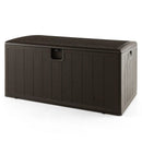 130 Gallon Patio All Weather Storage Container with Lockable Lid-Brown by LJGDeals