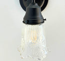 Antique Diamond Floral Flare Wall Sconce Light