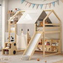 Loft Bed With House Shaped Frame And Tent by Unique Piece Furniture