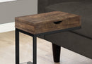 Accent Table, C - Shaped, Modern - Brown