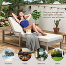 Outdoor Lounge Chairs, 5 Position Chaise Lounge With Adjustable Backrest (Set of 2) - Gray by HouseOfZazla