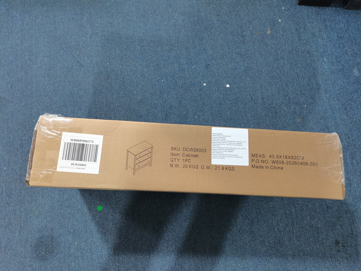 White 3 Drawer Dresser for Bedroom, photo 3 of 10