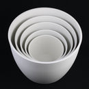5-Piece White Plastic Planter Pot Set – Modern Round Design by Florinia