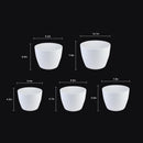 5-Piece White Plastic Planter Pot Set – Modern Round Design by Florinia