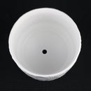 3-Piece White Stoneware Planter Pot Set with Embossed Texture