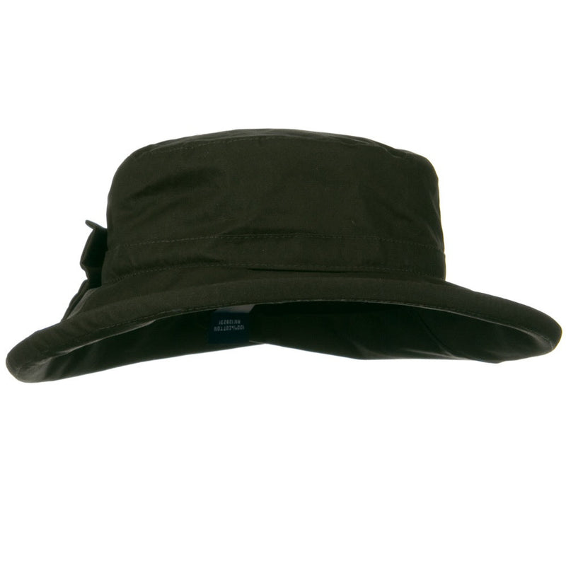 Waxed Cotton Canvas Ladies Wide Brim Bucket Hat
