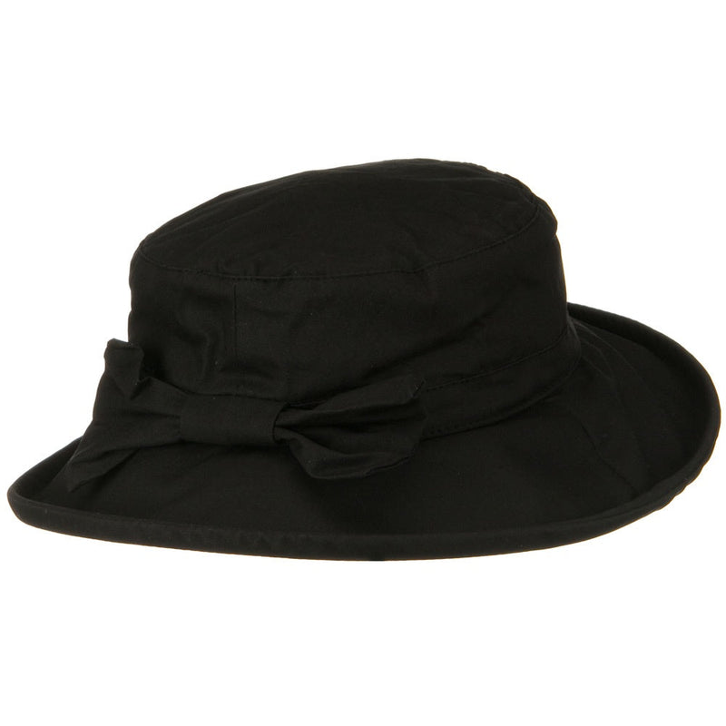 Waxed Cotton Canvas Ladies Wide Brim Bucket Hat