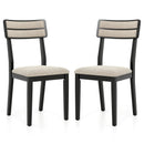 Modern Dining Chairs Set of 2 with Tilt Backrest for Dining Room-Black by LJGDeals