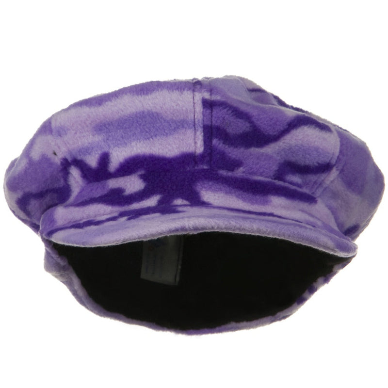Camo Fleece Newsboy Hat