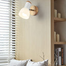 GobekUsa Frosted Glass & Metal Torch Wall Lamp - Contemporary White Study Room Light