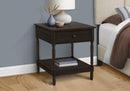 Accent Table, 2 Tier, Square, Traditional - Walnut by HouseOfZazla