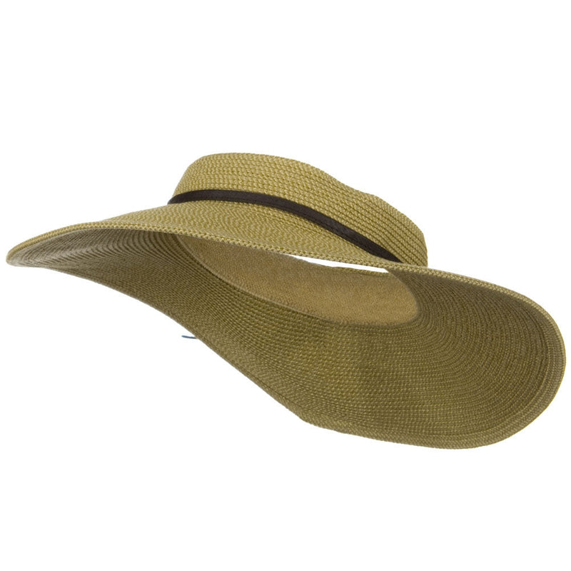 UPF50+ Crownless 4 Inch Wide Brim Visor