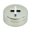 Round Covered Box With Cross On Lid