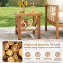 Outdoor Side Table with Storage Shelf for Small Space by LJGDeals