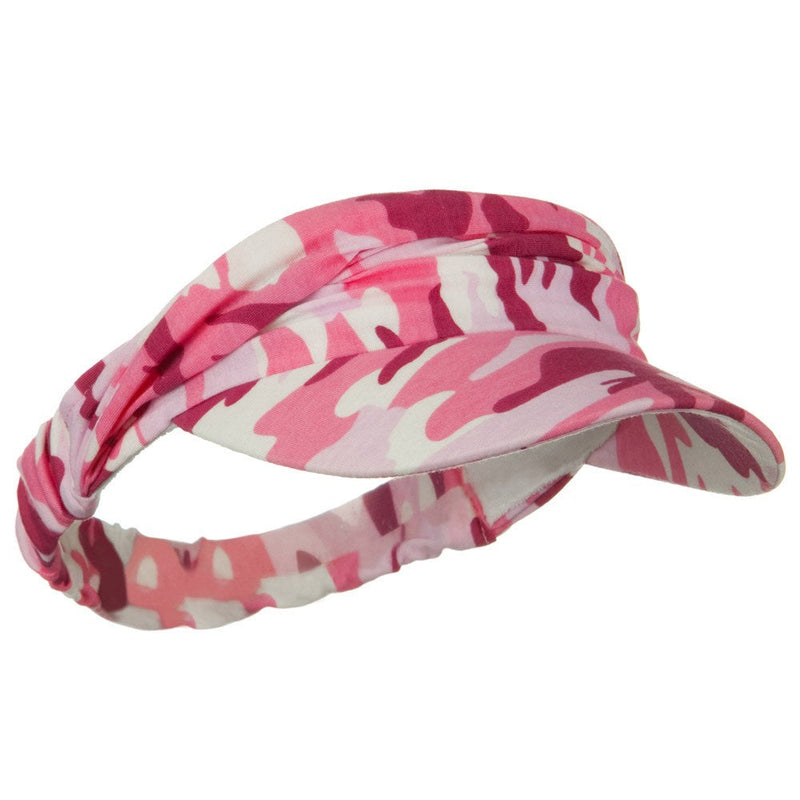 Polyester Convertible Elastic Band Camo Visor