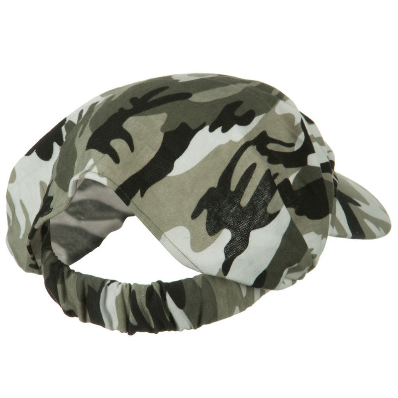 Polyester Convertible Elastic Band Camo Visor