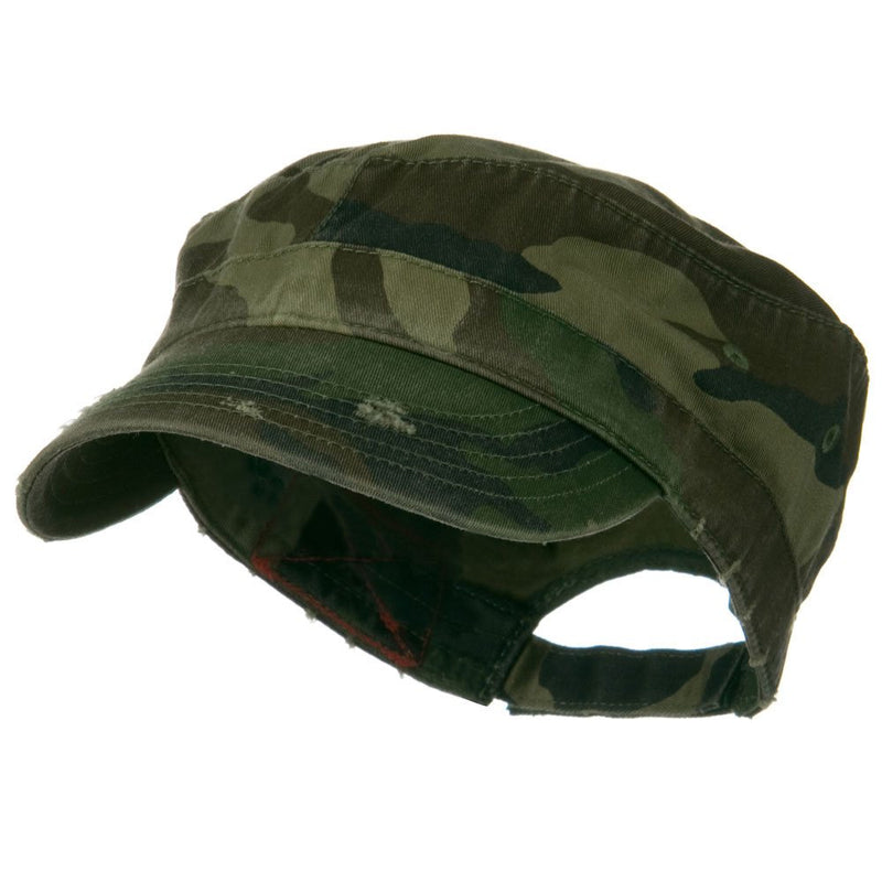 Enzyme Frayed Army Caps