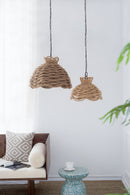 S/2 Rope Woven Chandelier