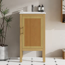 Bathroom Cabinet With Sink, Adjustable Shelf, Soft Closing Hinges - Natural Wood by HouseOfZazla