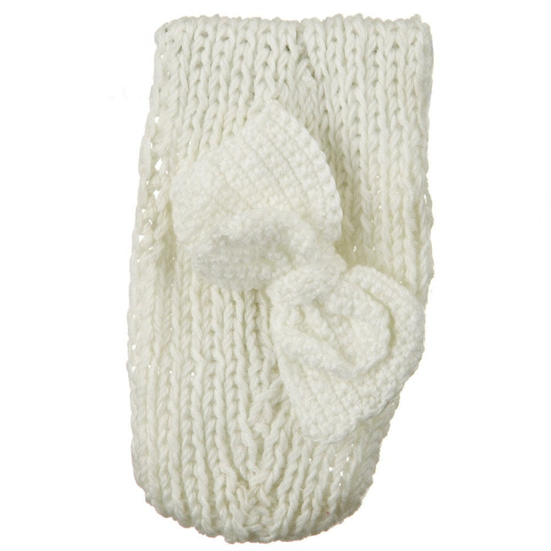 Button Closure Wide Knit Head Band