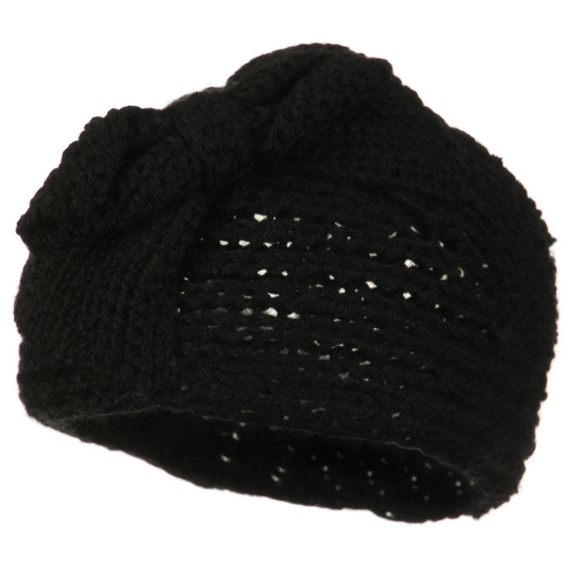 Button Closure Wide Knit Head Band