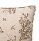 Western Toile Pillow Cover in Sepia Brown, Schumacher Textiles