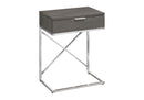 Accent Side Table with Storage Drawer, Spacious Tabletop, Contemporary Design by HouseOfZazla