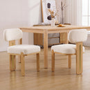 Modern Minimalist Round Upholstered Dining Chair Set of 2
