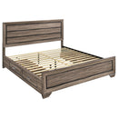 Kauffman Wood Eastern King Storage Panel Bed Washed Taupe