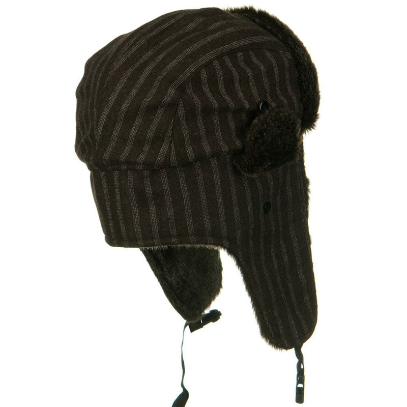 Blended Polyester Pinstripe Trooper Hat