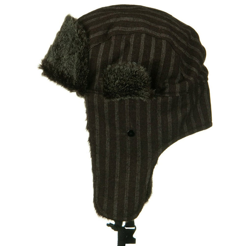 Blended Polyester Pinstripe Trooper Hat