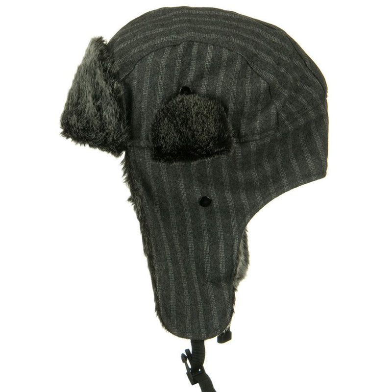 Blended Polyester Pinstripe Trooper Hat