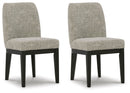 Burkhaus - Dining UPH Side Chair (Set of 2) - Beige / Dark Brown