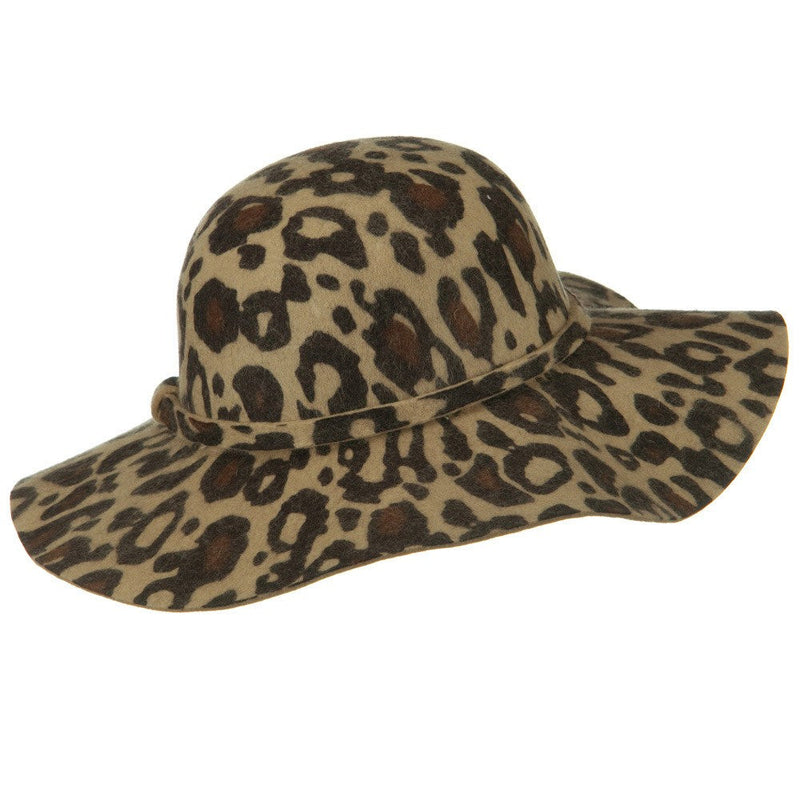 Animal Print Wool Felt Hat