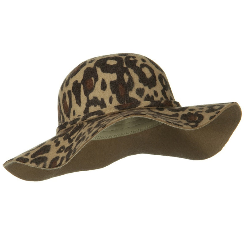 Animal Print Wool Felt Hat