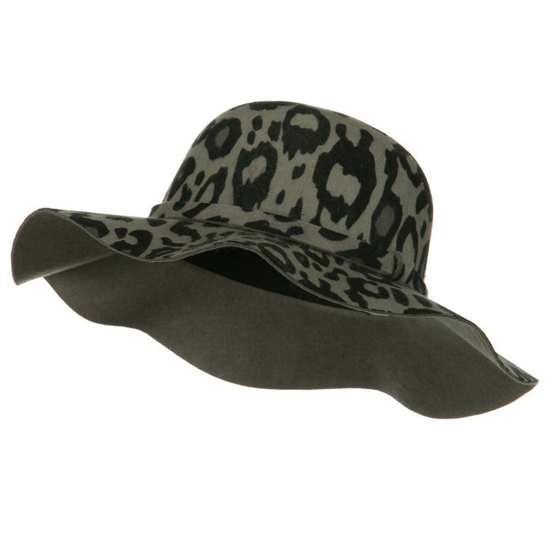 Animal Print Wool Felt Hat